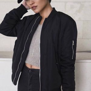 Zara Black Bomber Jacket